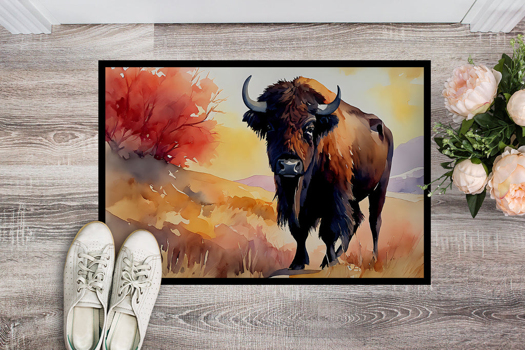 American Bison Doormat Indoor Outdoor 18H X 27W Front Door Mat Rugs for Entryway, Non Slip Washable