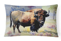 American Bison Decorative Throw Pillow 12x16 Indoor Outdoor Accent Cushion, Fabric Cover with Insert for Sofa, Bed, Porch & Living Room