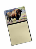 American Bison Watercolor Sticky Note Holder Refillable Dispenser Desk Accessory 3x3 Pad Gift
