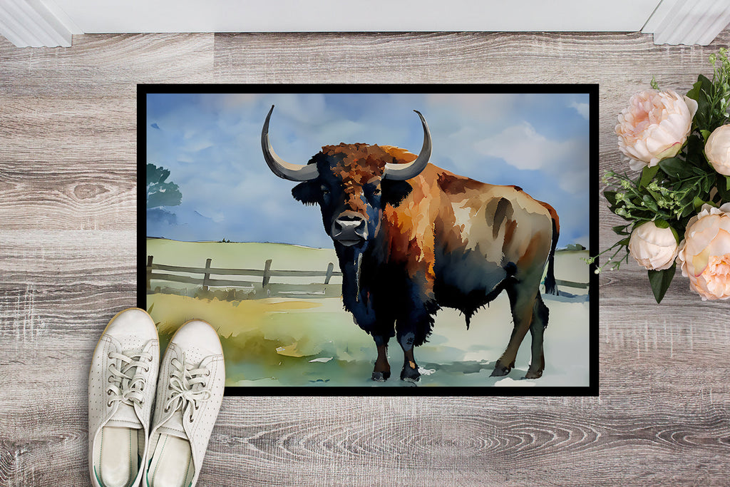 American Bison Doormat Indoor Outdoor 18H X 27W Front Door Mat Rugs for Entryway, Non Slip Washable