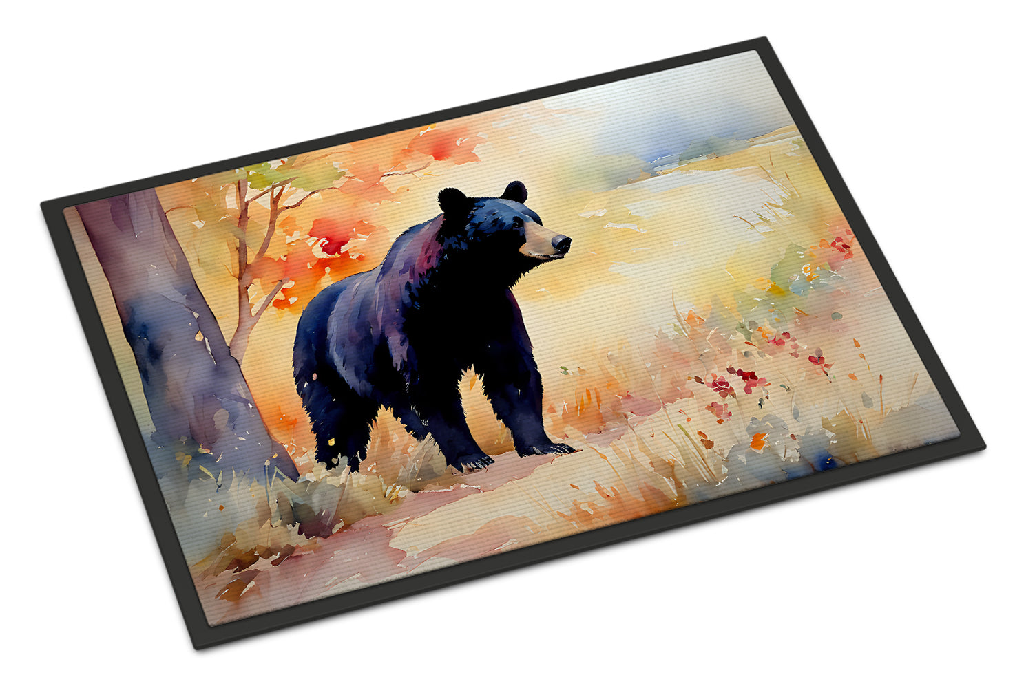 American Black Bear Doormat Indoor Outdoor 24H X 36W Front Door Mat Rugs for Entryway, Non Slip Washable Low Pile,