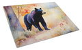 American Black Bear Cutting Board Tempered Glass Kitchen Cutting Surface, Heat Resistant Chopping, Non-Slip Feet, Food Prep & Serving