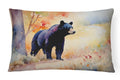 American Black Bear Decorative Throw Pillow 12x16 Indoor Outdoor Accent Cushion, Fabric Cover with Insert for Sofa, Bed, Porch & Living Room