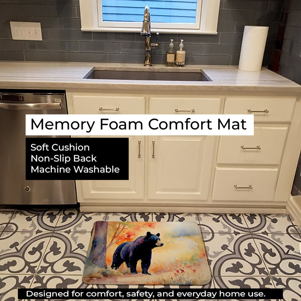 American Black Bear Memory Foam Kitchen Mat Machine Washable Anti-Fatigue Cushion Comfort Bath or Kitchen Rug