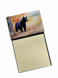 American Black Bear Watercolor Sticky Note Holder Refillable Dispenser Desk Accessory 3x3 Pad Gift