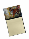 Bengal Tiger Watercolor Sticky Note Holder Refillable Dispenser Desk Accessory 3x3 Pad Gift