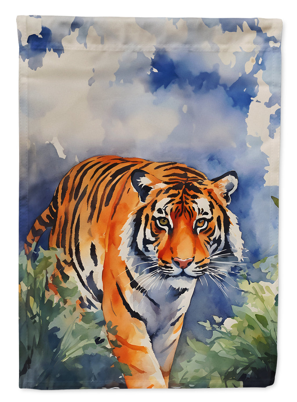 Bengal Tiger House Flag 28x40 Porch Sleeve Pole Decorative Outside Yard Banner Artwork Wall Hanging, Polyester