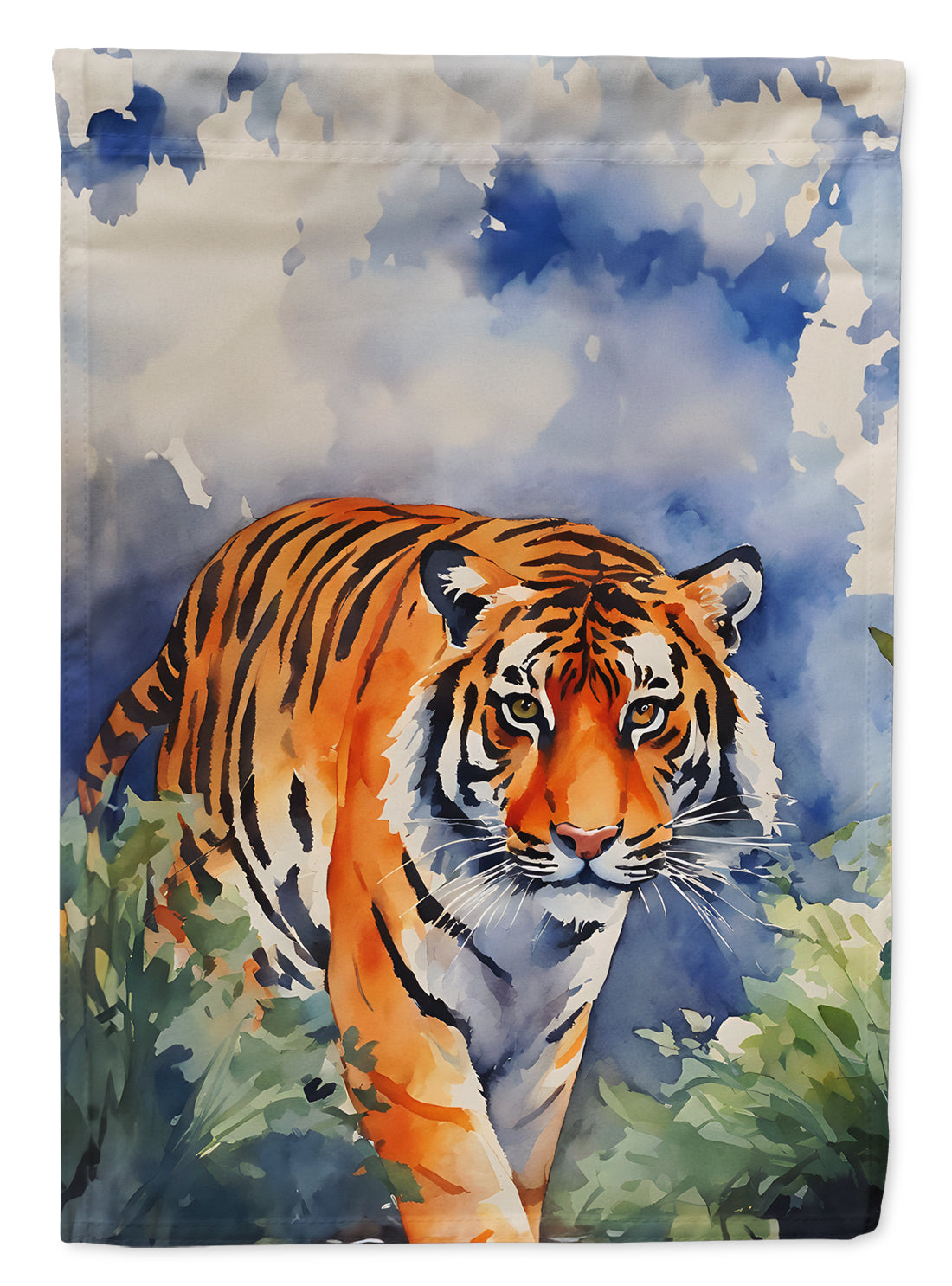 Bengal Tiger House Flag 28x40 Porch Sleeve Pole Decorative Outside Yard Banner Artwork Wall Hanging, Polyester