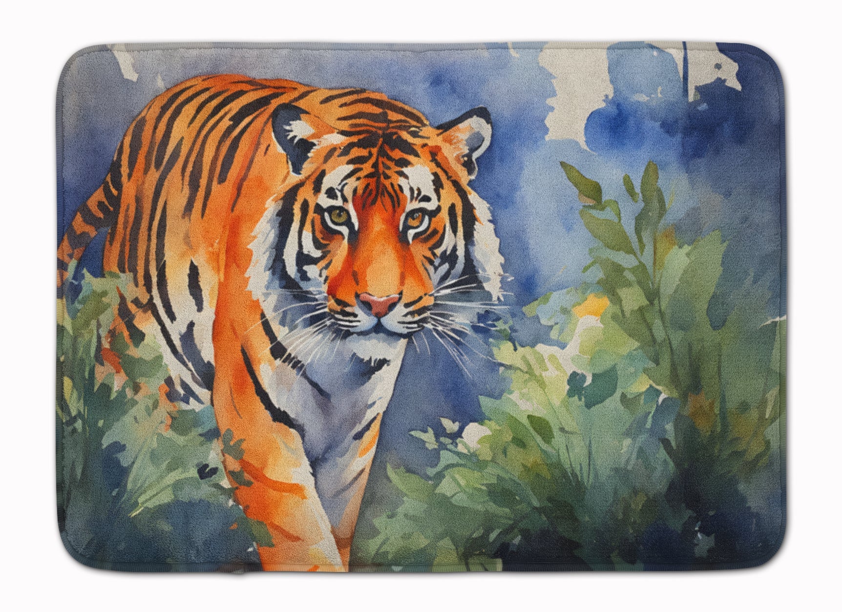 Bengal Tiger Memory Foam Kitchen Mat Machine Washable Anti-Fatigue Cushion Comfort Bath or Kitchen Rug