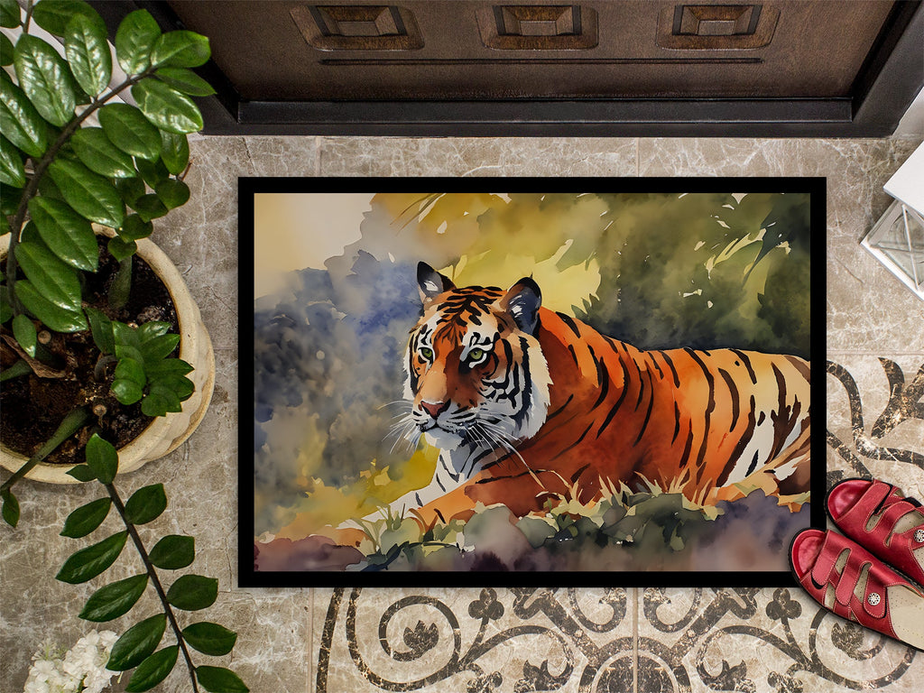 Bengal Tiger Doormat Indoor Outdoor 24H X 36W Front Door Mat Rugs for Entryway, Non Slip Washable Low Pile,