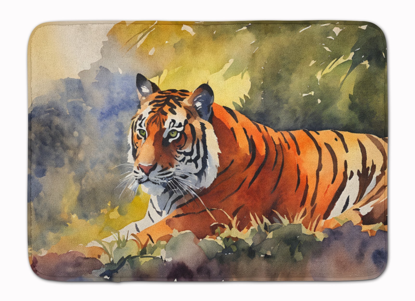 Bengal Tiger Memory Foam Kitchen Mat Machine Washable Anti-Fatigue Cushion Comfort Bath or Kitchen Rug