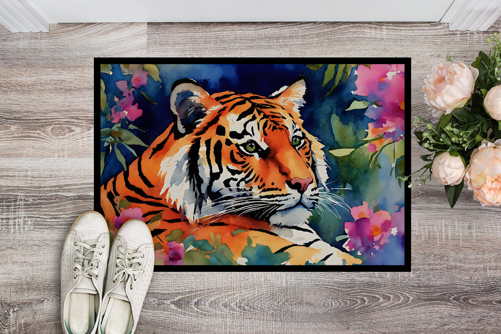 Bengal Tiger Doormat Indoor Outdoor 18H X 27W Front Door Mat Rugs for Entryway, Non Slip Washable