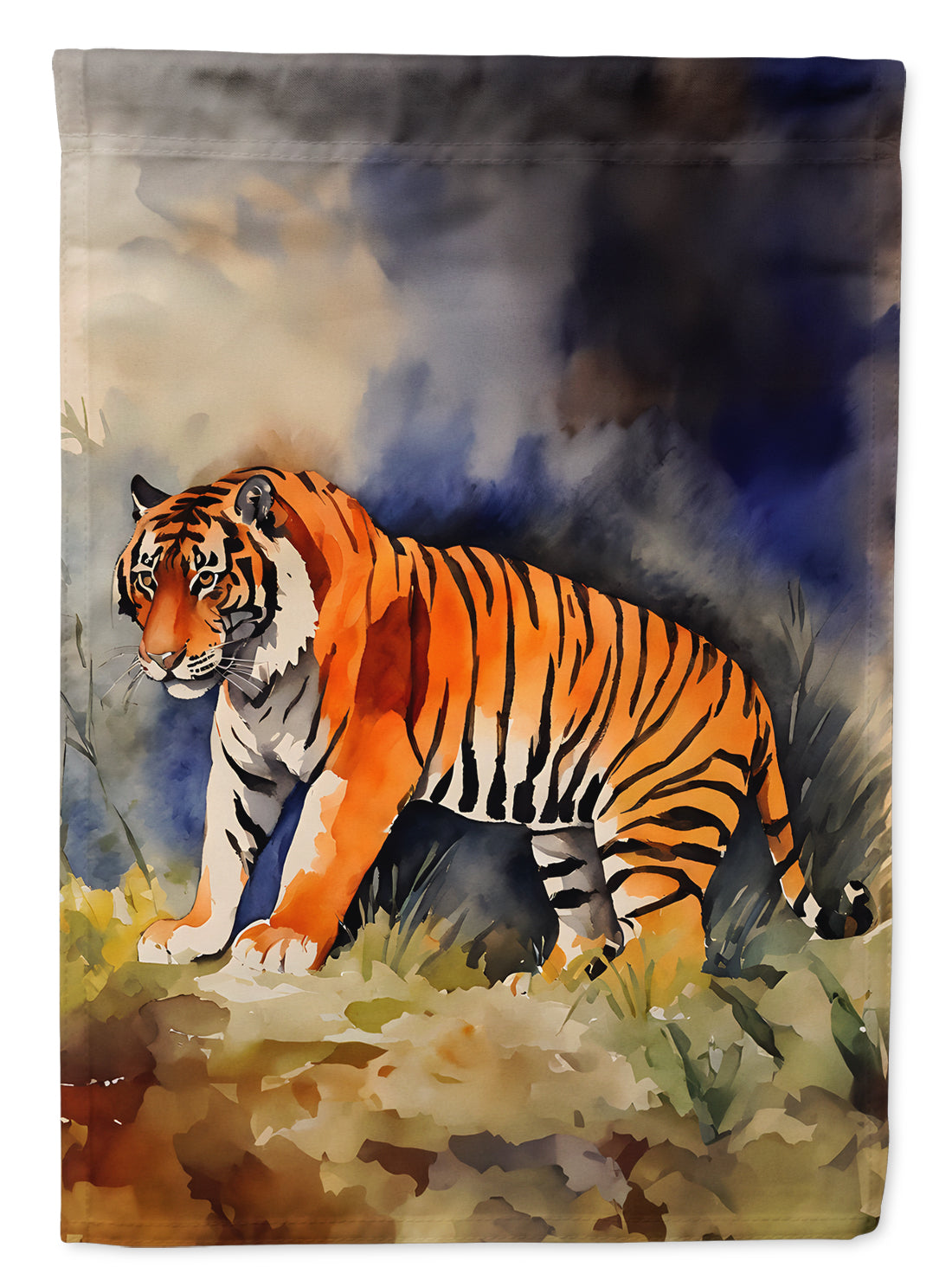Bengal Tiger House Flag 28x40 Porch Sleeve Pole Decorative Outside Yard Banner Artwork Wall Hanging, Polyester