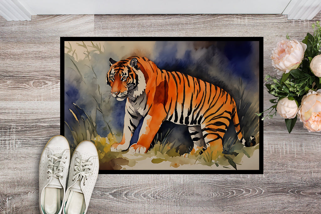 Bengal Tiger Doormat Indoor Outdoor 24H X 36W Front Door Mat Rugs for Entryway, Non Slip Washable Low Pile,