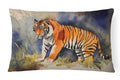 Bengal Tiger Decorative Throw Pillow 12x16 Indoor Outdoor Accent Cushion, Fabric Cover with Insert for Sofa, Bed, Porch & Living Room