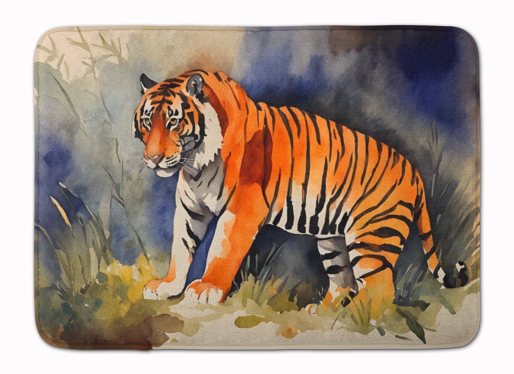 Bengal Tiger Memory Foam Kitchen Mat Machine Washable Anti-Fatigue Cushion Comfort Bath or Kitchen Rug