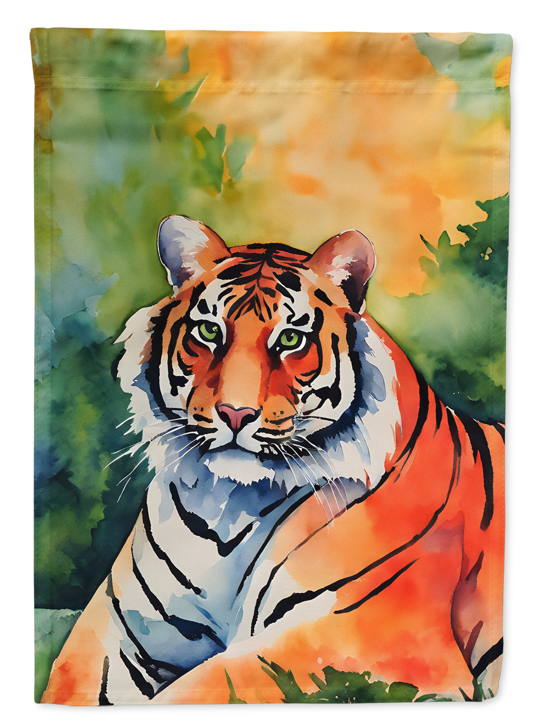Bengal Tiger House Flag 28x40 Porch Sleeve Pole Decorative Outside Yard Banner Artwork Wall Hanging, Polyester