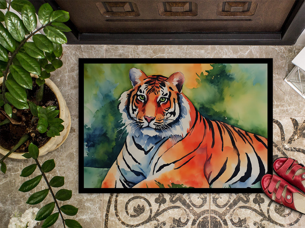 Bengal Tiger Doormat Indoor Outdoor 24H X 36W Front Door Mat Rugs for Entryway, Non Slip Washable Low Pile,