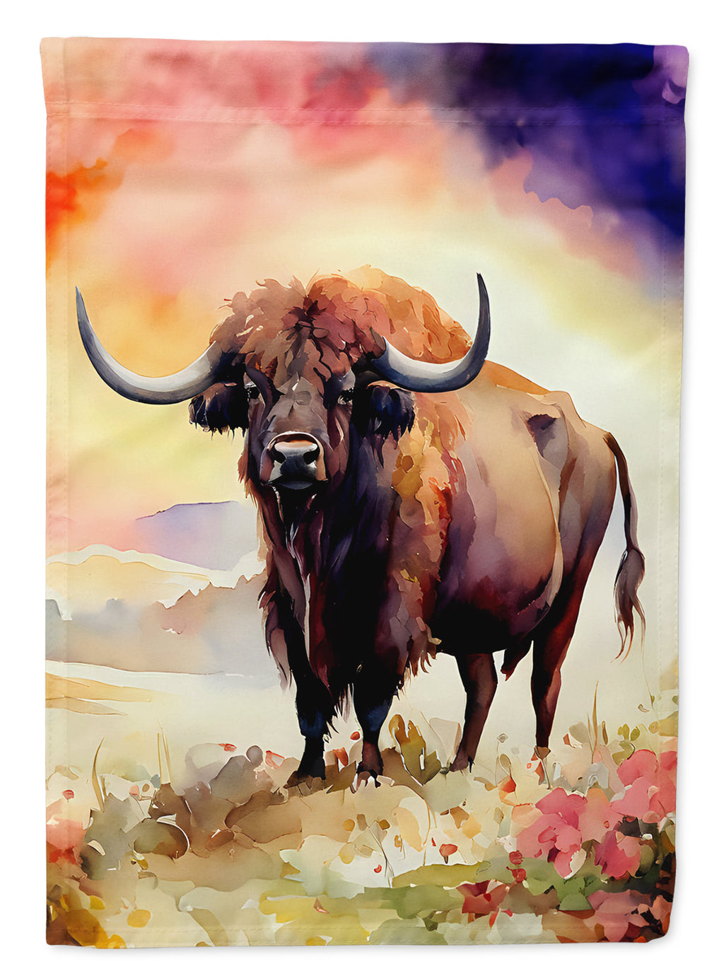 Buffalo House Flag 28x40 Porch Sleeve Pole Decorative Outside Yard Banner Artwork Wall Hanging, Polyester
