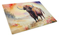 Buffalo Cutting Board Tempered Glass Kitchen Cutting Surface, Heat Resistant Chopping, Non-Slip Feet, Food Prep & Serving