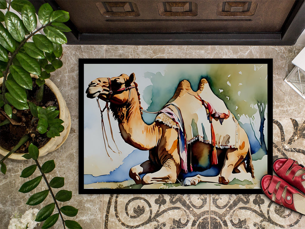 Camel Doormat Indoor Outdoor 24H X 36W Front Door Mat Rugs for Entryway, Non Slip Washable Low Pile,