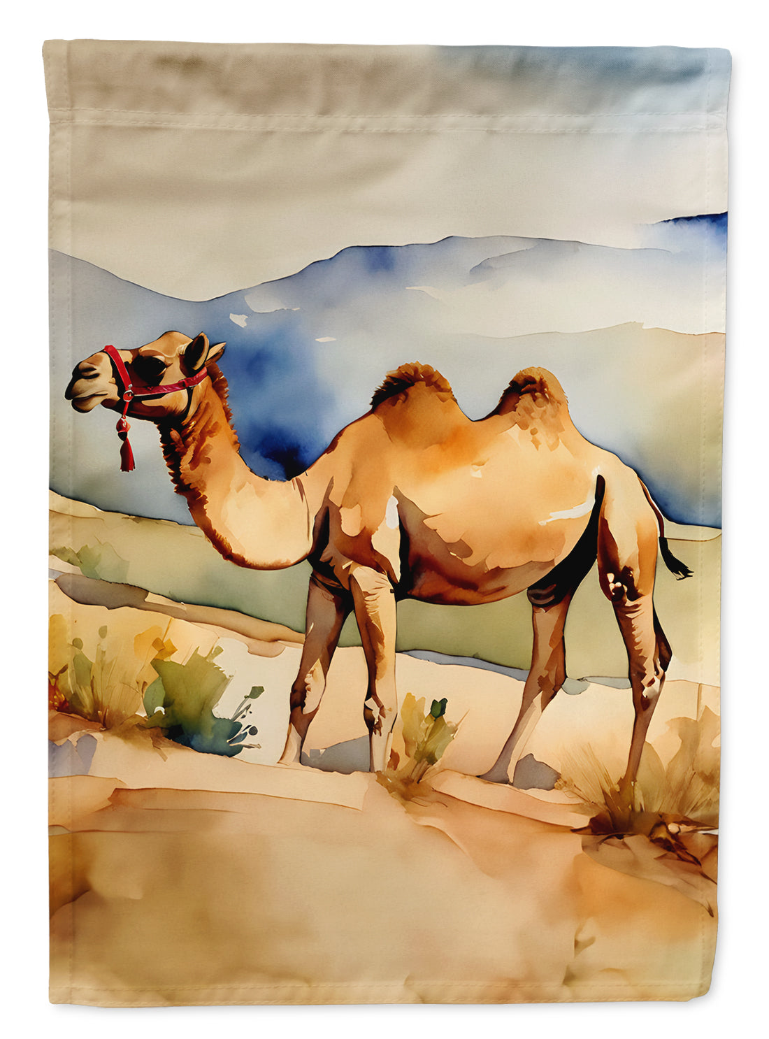 Camel House Flag 28x40 Porch Sleeve Pole Decorative Outside Yard Banner Artwork Wall Hanging, Polyester
