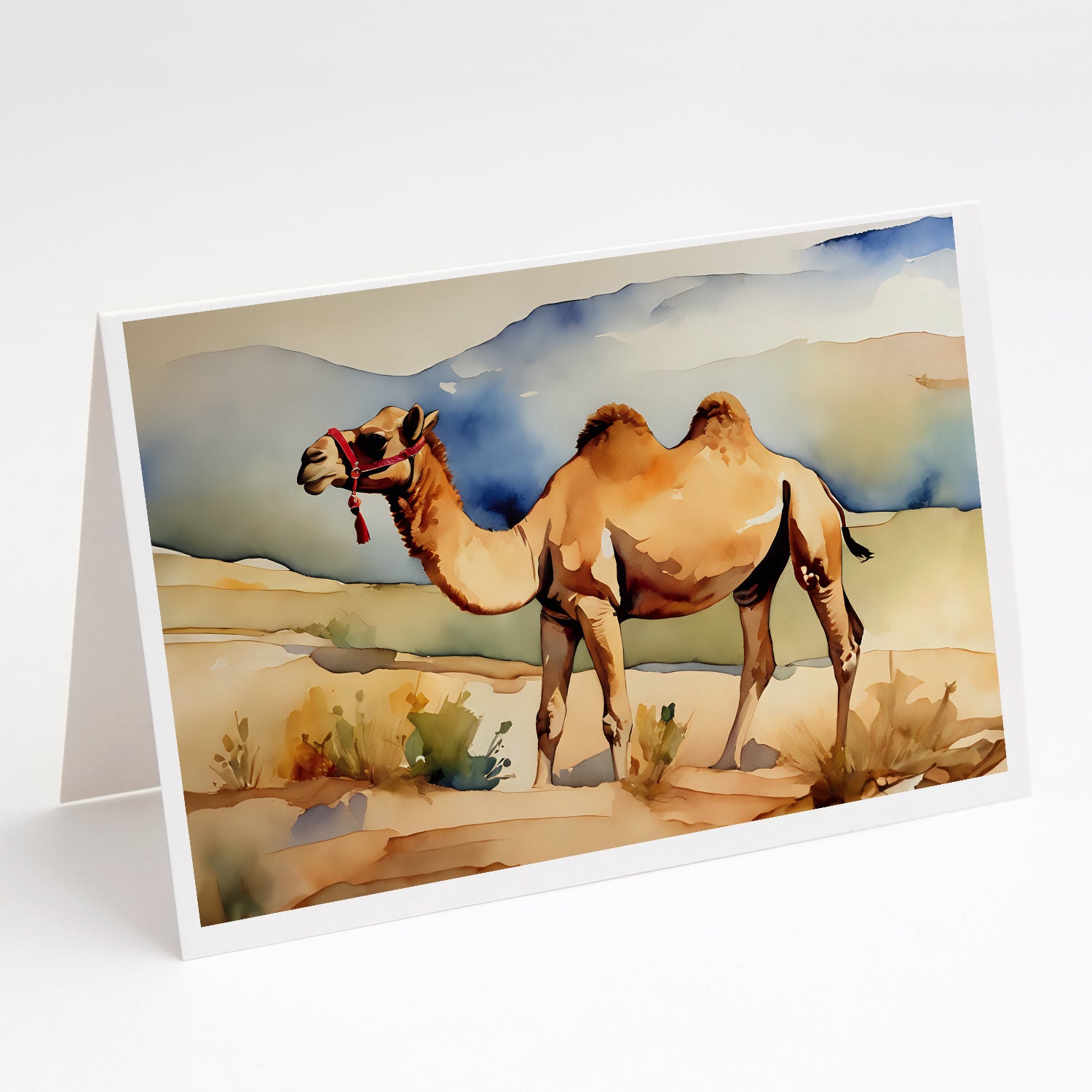 Camel Greeting Cards Pack of 8 Blank Cards with Envelopes Whimsical A7 Size 5x7