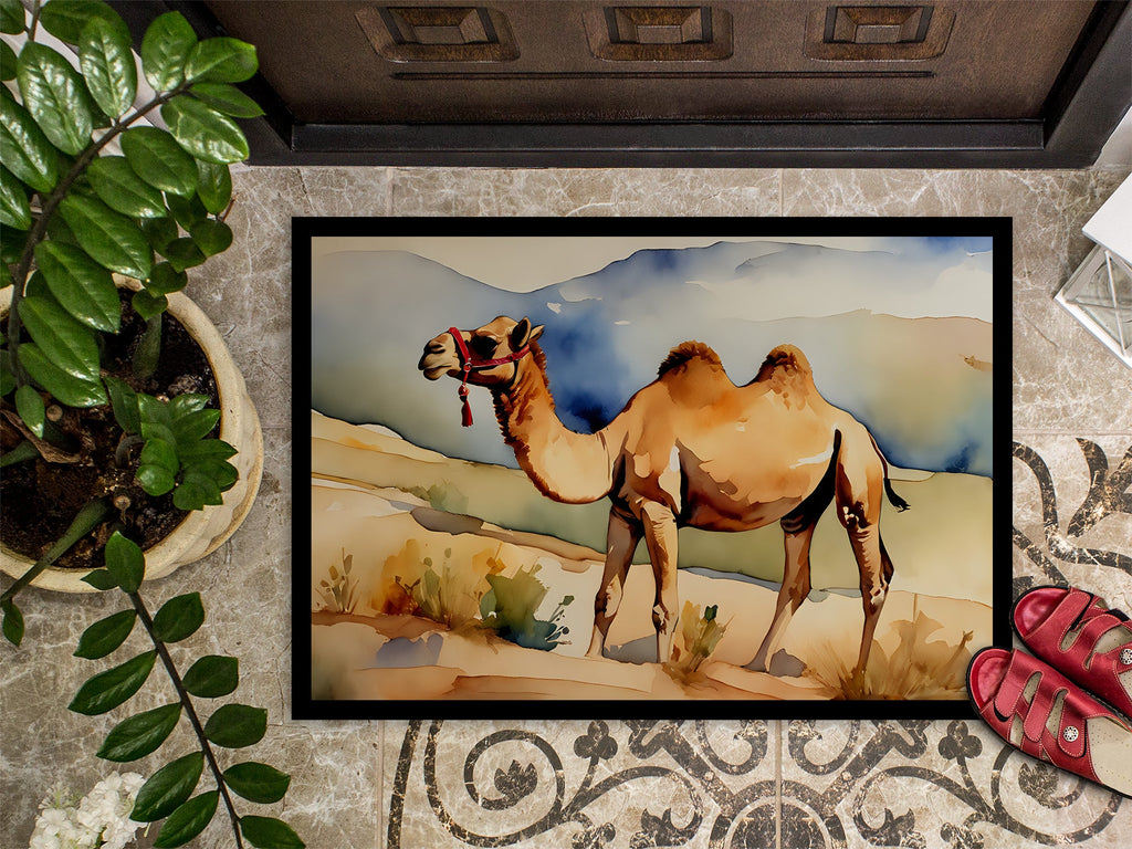 Camel Doormat Indoor Outdoor 24H X 36W Front Door Mat Rugs for Entryway, Non Slip Washable Low Pile,