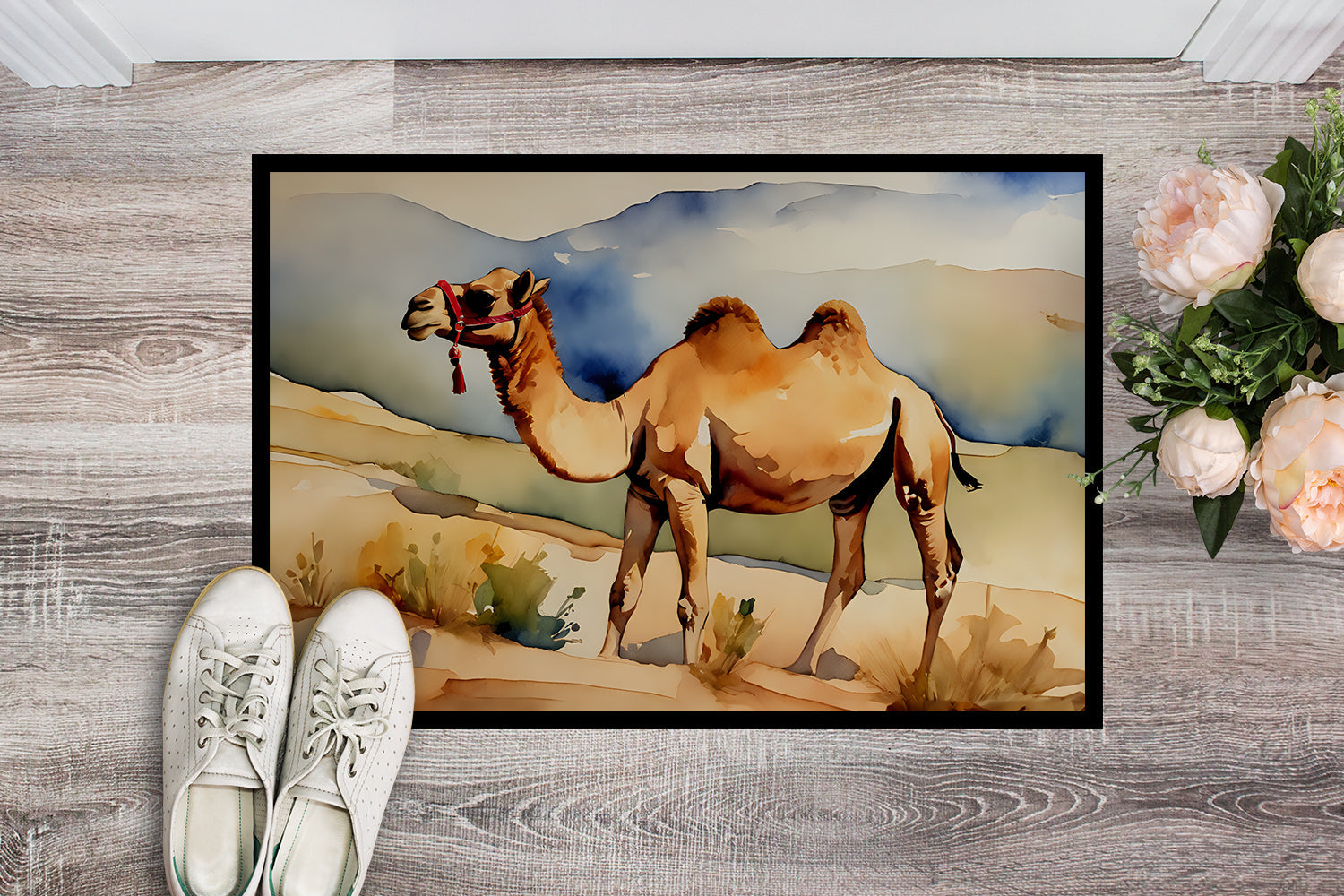 Camel Doormat Indoor Outdoor 18H X 27W Front Door Mat Rugs for Entryway, Non Slip Washable