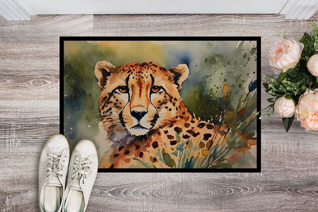 Cheetah Doormat Indoor Outdoor 18H X 27W Front Door Mat Rugs for Entryway, Non Slip Washable