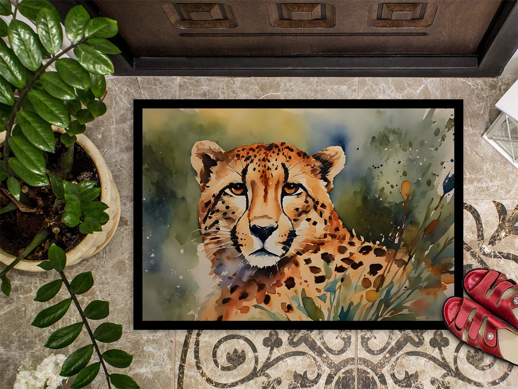 Cheetah Doormat Indoor Outdoor 18H X 27W Front Door Mat Rugs for Entryway, Non Slip Washable