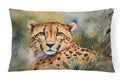 Cheetah Decorative Throw Pillow 12x16 Indoor Outdoor Accent Cushion, Fabric Cover with Insert for Sofa, Bed, Porch & Living Room