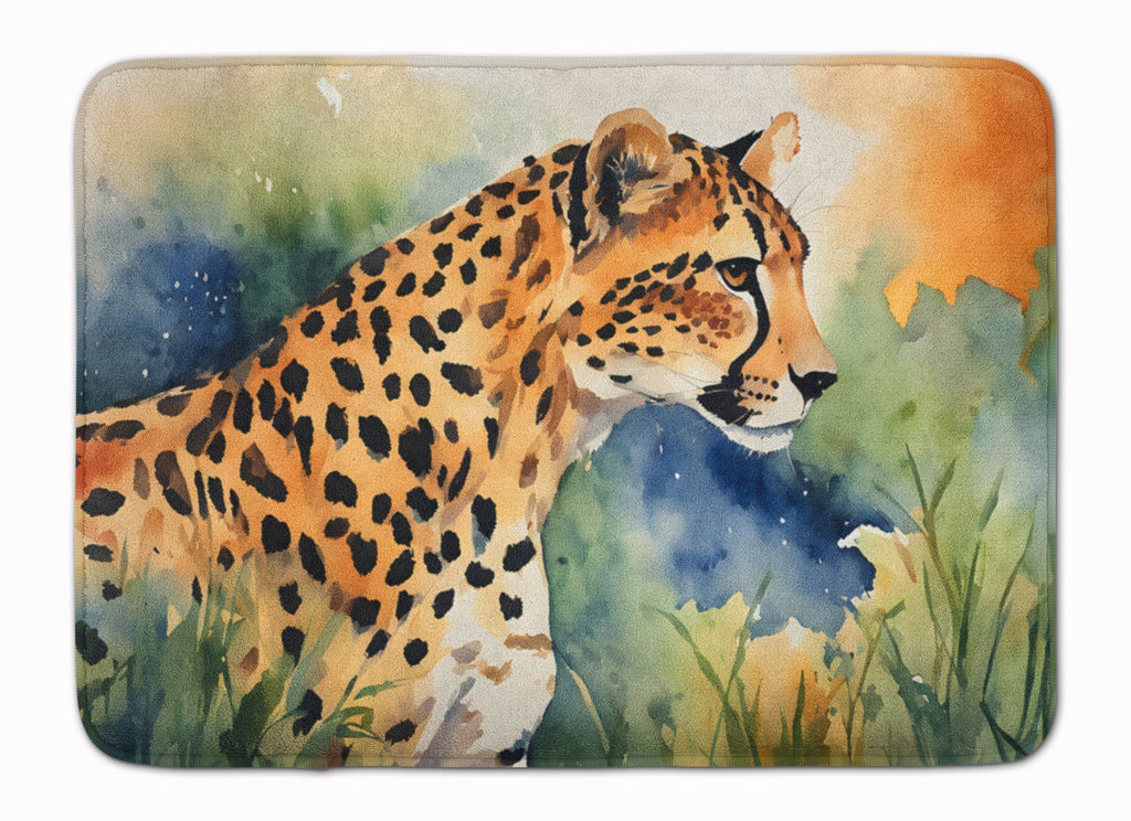 Cheetah Memory Foam Kitchen Mat Machine Washable Anti-Fatigue Cushion Comfort Bath or Kitchen Rug