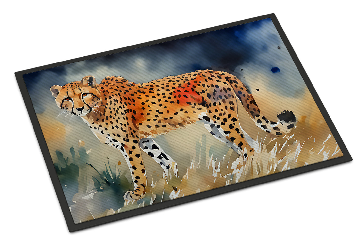 Cheetah Doormat Indoor Outdoor 24H X 36W Front Door Mat Rugs for Entryway, Non Slip Washable Low Pile,