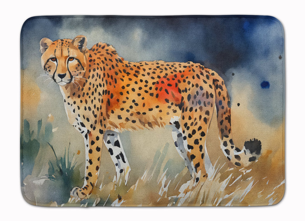 Cheetah Memory Foam Kitchen Mat Machine Washable Anti-Fatigue Cushion Comfort Bath or Kitchen Rug