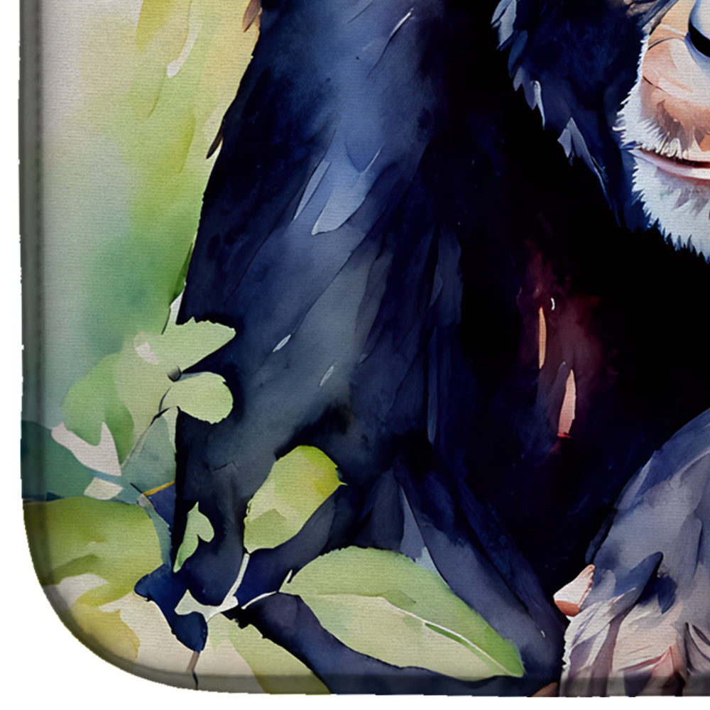 Chimpanzee Dish Drying Mat Absorbent Dish Drying Mat Pad for Kitchen Counter Dish Drainer Mat for Countertop, 14 x 21", Multicolor