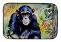 Chimpanzee Dish Drying Mat Absorbent Dish Drying Mat Pad for Kitchen Counter Dish Drainer Mat for Countertop, 14 x 21", Multicolor