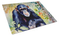 Chimpanzee Cutting Board Tempered Glass Kitchen Cutting Surface, Heat Resistant Chopping, Non-Slip Feet, Food Prep & Serving