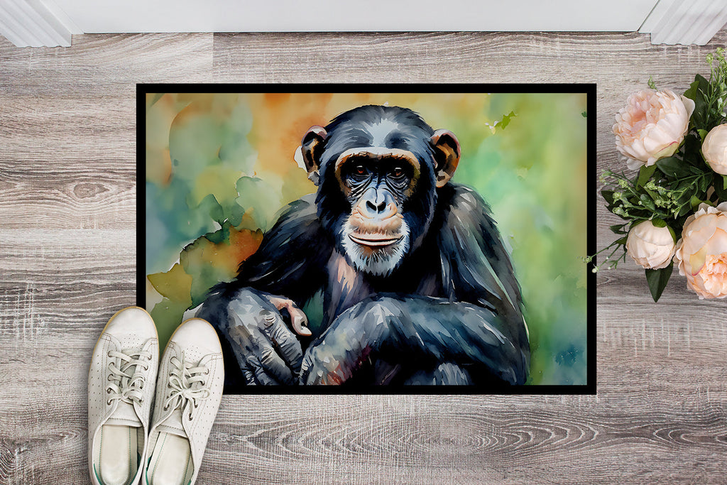 Chimpanzee Doormat Indoor Outdoor 24H X 36W Front Door Mat Rugs for Entryway, Non Slip Washable Low Pile,
