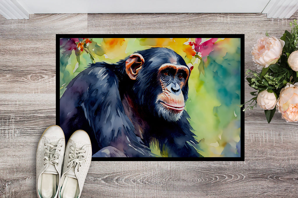 Chimpanzee Doormat Indoor Outdoor 18H X 27W Front Door Mat Rugs for Entryway, Non Slip Washable