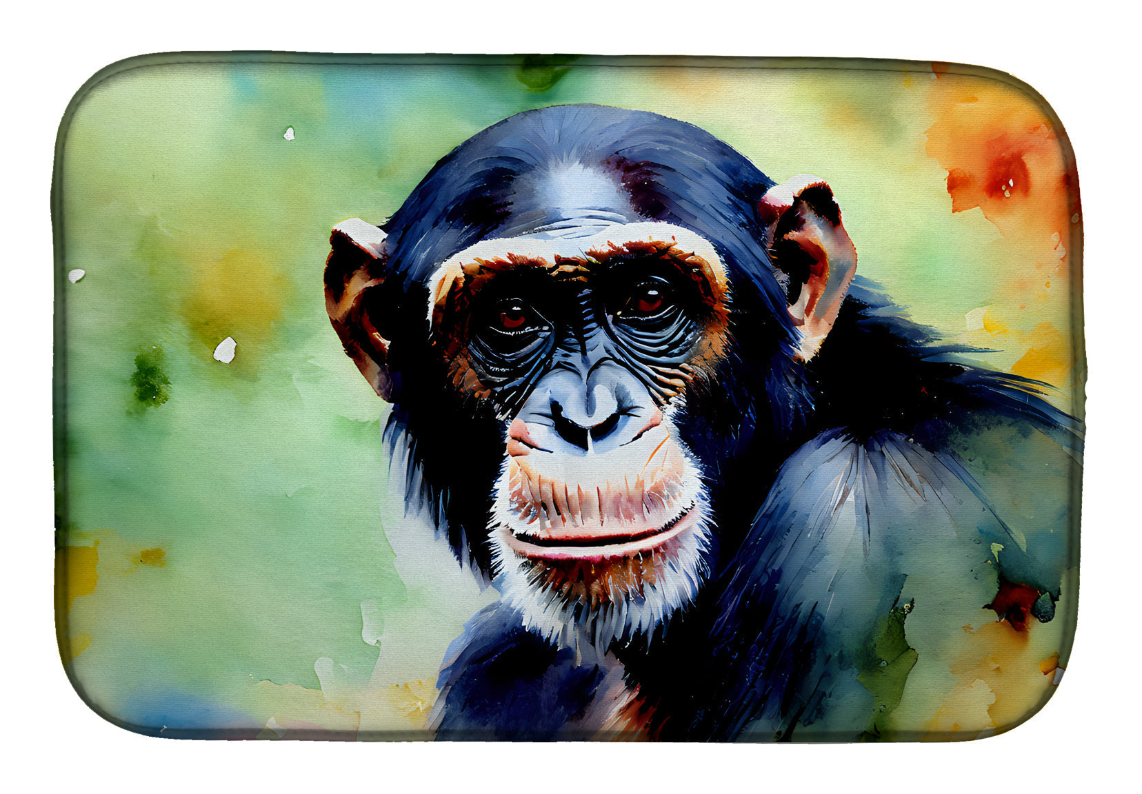 Chimpanzee Dish Drying Mat Absorbent Dish Drying Mat Pad for Kitchen Counter Dish Drainer Mat for Countertop, 14 x 21", Multicolor