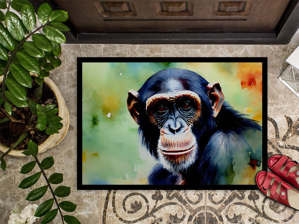 Chimpanzee Doormat Indoor Outdoor 18H X 27W Front Door Mat Rugs for Entryway, Non Slip Washable
