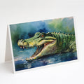 Crocodile Greeting Cards Pack of 8 Blank Cards with Envelopes Whimsical A7 Size 5x7
