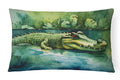 Crocodile Decorative Throw Pillow 12x16 Indoor Outdoor Accent Cushion, Fabric Cover with Insert for Sofa, Bed, Porch & Living Room