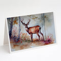 Deer Greeting Cards Pack of 8 Blank Cards with Envelopes Whimsical A7 Size 5x7