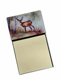 Deer Watercolor Sticky Note Holder Refillable Dispenser Desk Accessory 3x3 Pad Gift