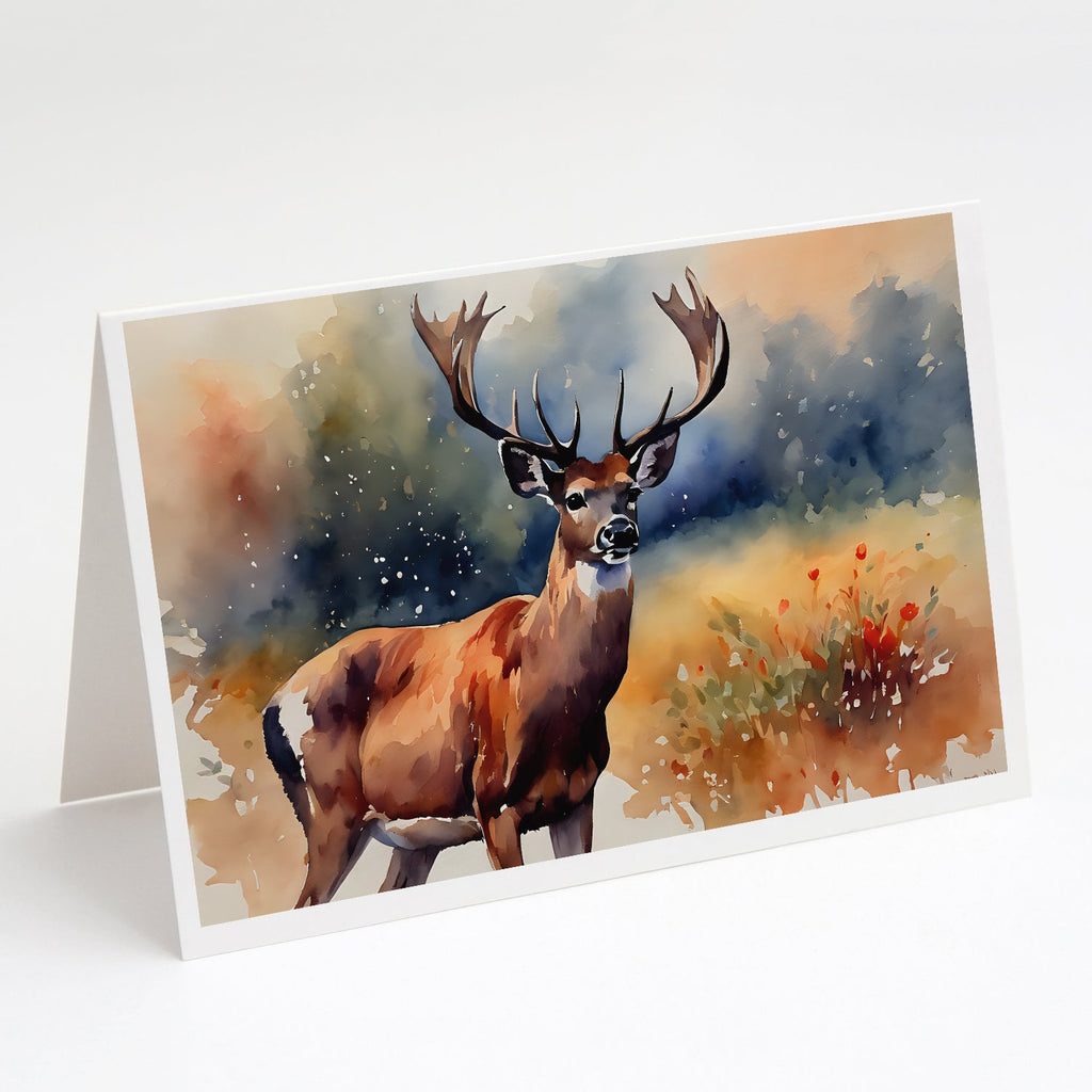 Deer Greeting Cards Pack of 8 Blank Cards with Envelopes Whimsical A7 Size 5x7