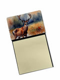 Deer Watercolor Sticky Note Holder Refillable Dispenser Desk Accessory 3x3 Pad Gift