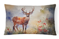 Deer Decorative Throw Pillow 12x16 Indoor Outdoor Accent Cushion, Fabric Cover with Insert for Sofa, Bed, Porch & Living Room