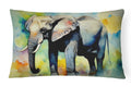 Elephant Decorative Throw Pillow 12x16 Indoor Outdoor Accent Cushion, Fabric Cover with Insert for Sofa, Bed, Porch & Living Room